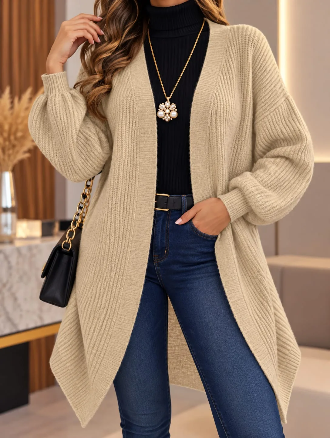 🌺✨ Cardigan Punto Inglés ✨🌺, color Beige arena cálido