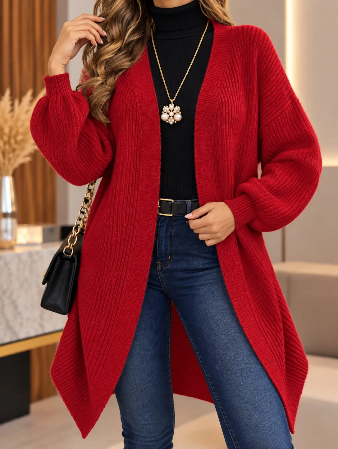 🌺✨ Cardigan Punto Inglés ✨🌺, color Rojo